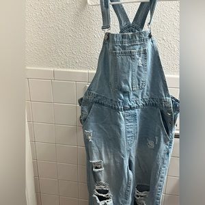 Light blue overalls